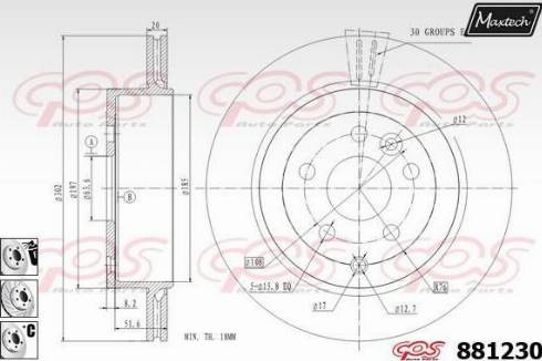 Maxtech 881230.6880 - Kočioni disk www.molydon.hr