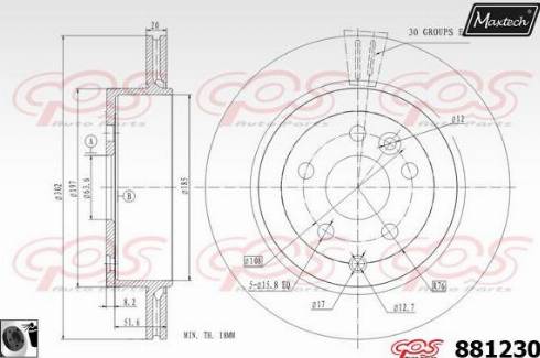 Maxtech 881230.0060 - Kočioni disk www.molydon.hr