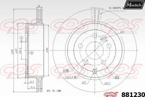 Maxtech 881230.0000 - Kočioni disk www.molydon.hr