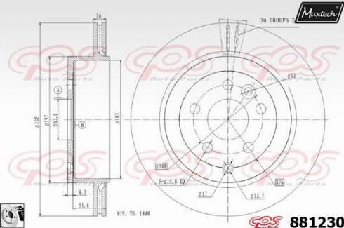 Maxtech 881230.0080 - Kočioni disk www.molydon.hr