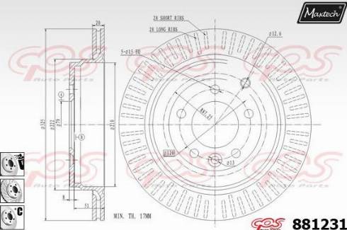 Maxtech 881231.6880 - Kočioni disk www.molydon.hr