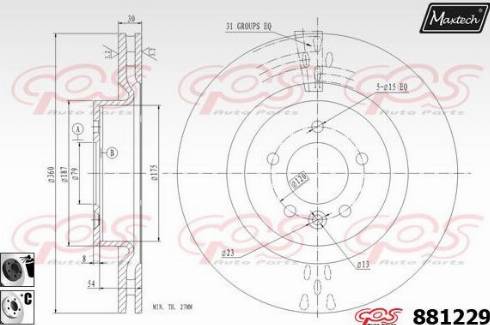 Maxtech 881229.6060 - Kočioni disk www.molydon.hr