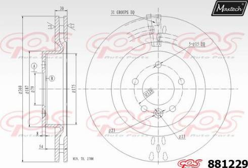 Maxtech 881229.0000 - Kočioni disk www.molydon.hr