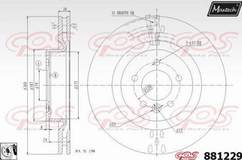 Maxtech 881229.0080 - Kočioni disk www.molydon.hr