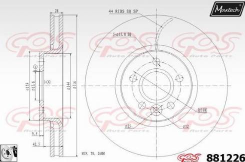 Maxtech 881226.0080 - Kočioni disk www.molydon.hr