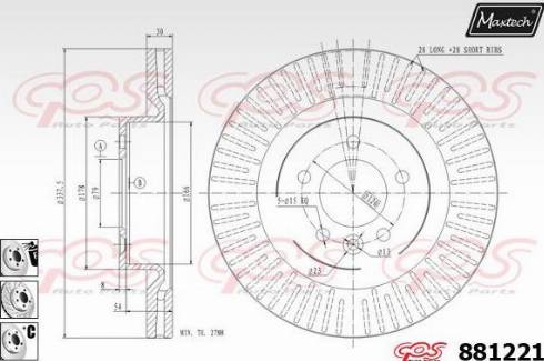 Maxtech 881221.6980 - Kočioni disk www.molydon.hr