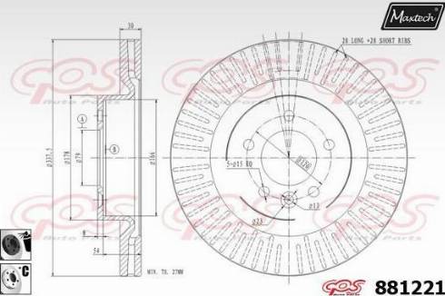 Maxtech 881221.6060 - Kočioni disk www.molydon.hr