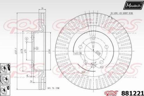 Maxtech 881221.6880 - Kočioni disk www.molydon.hr