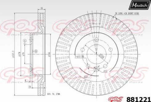 Maxtech 881221.0000 - Kočioni disk www.molydon.hr