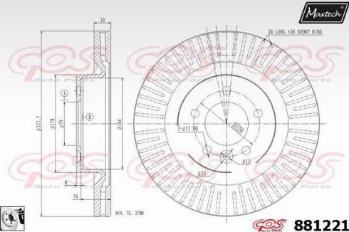 Maxtech 881221.0080 - Kočioni disk www.molydon.hr