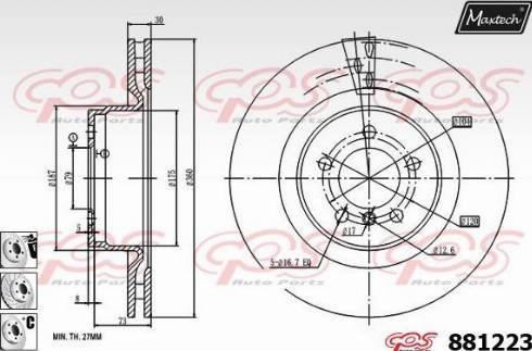 Maxtech 881223.6980 - Kočioni disk www.molydon.hr