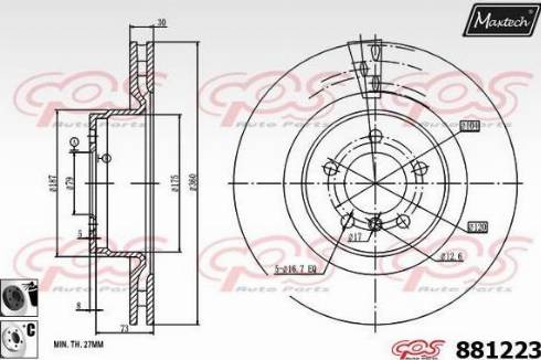 Maxtech 881223.6060 - Kočioni disk www.molydon.hr