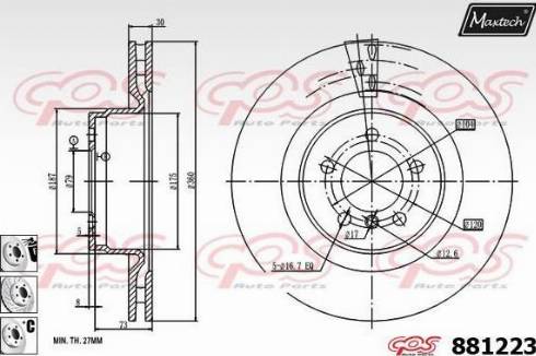 Maxtech 881223.6880 - Kočioni disk www.molydon.hr