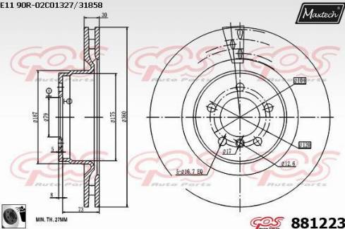 Maxtech 881223.0060 - Kočioni disk www.molydon.hr