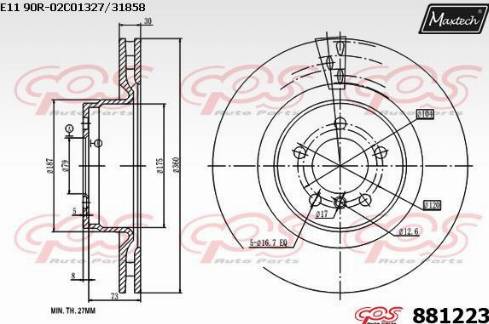 Maxtech 881223.0000 - Kočioni disk www.molydon.hr