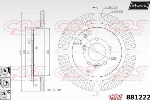 Maxtech 881222.6880 - Kočioni disk www.molydon.hr