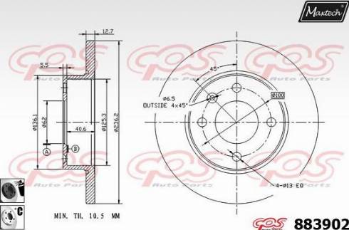 Maxtech 883902.6060 - Kočioni disk www.molydon.hr