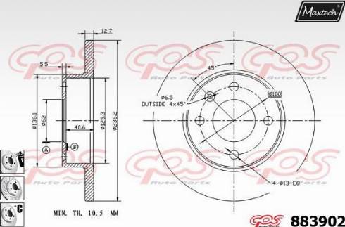 Maxtech 883902.6880 - Kočioni disk www.molydon.hr