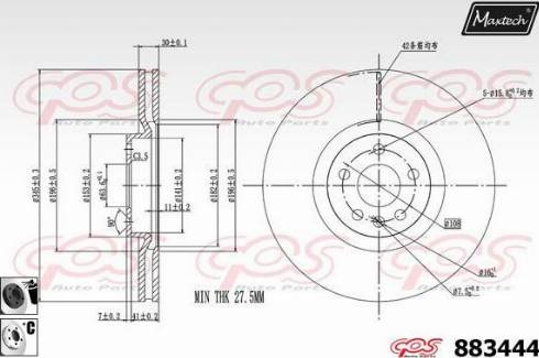 Maxtech 883444.6060 - Kočioni disk www.molydon.hr