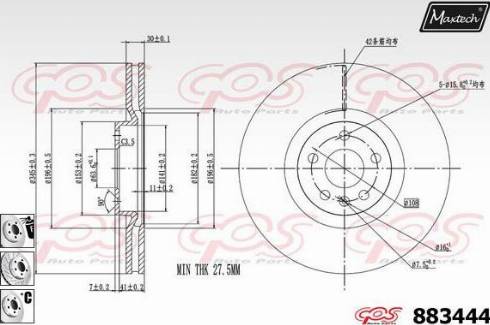 Maxtech 883444.6880 - Kočioni disk www.molydon.hr