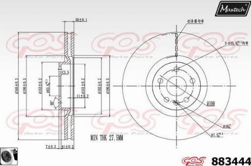 Maxtech 883444.0060 - Kočioni disk www.molydon.hr