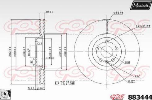 Maxtech 883444.0080 - Kočioni disk www.molydon.hr