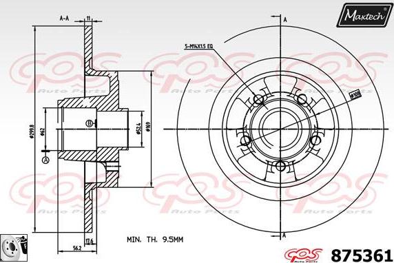 Maxtech 883444 - Kočioni disk www.molydon.hr