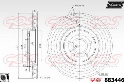 Maxtech 883446.0060 - Kočioni disk www.molydon.hr