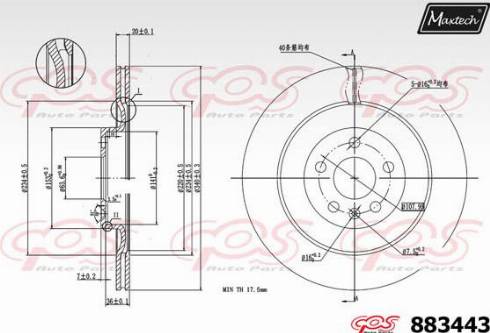 Maxtech 883443.0000 - Kočioni disk www.molydon.hr