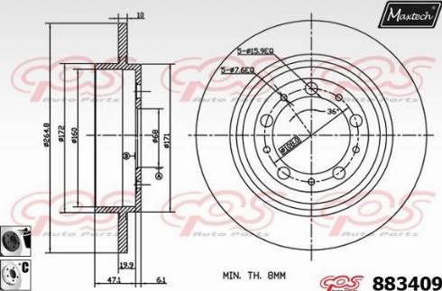 Maxtech 883409.6060 - Kočioni disk www.molydon.hr