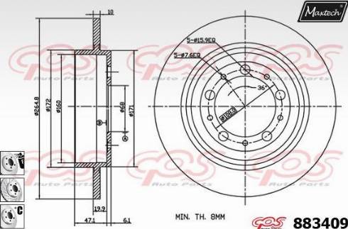 Maxtech 883409.6980 - Kočioni disk www.molydon.hr