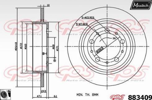 Maxtech 883409.0060 - Kočioni disk www.molydon.hr