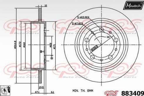 Maxtech 883409.0080 - Kočioni disk www.molydon.hr