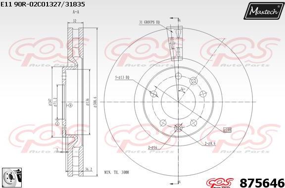 Maxtech 883409 - Kočioni disk www.molydon.hr