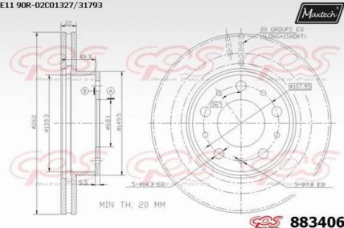 Maxtech 883406.0000 - Kočioni disk www.molydon.hr