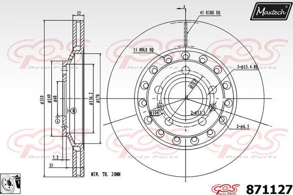 Maxtech 883406 - Kočioni disk www.molydon.hr