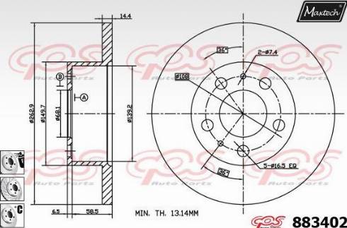 Maxtech 883402.6880 - Kočioni disk www.molydon.hr