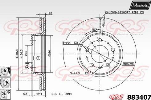 Maxtech 883407.6880 - Kočioni disk www.molydon.hr