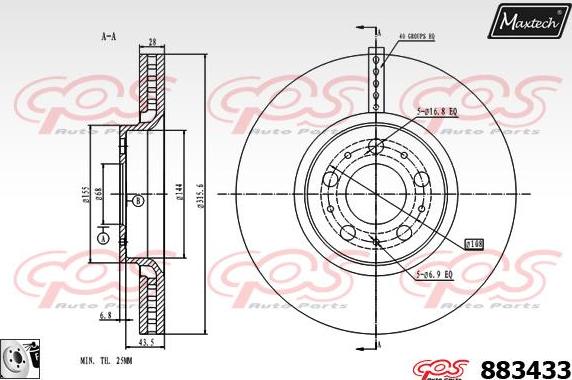 Maxtech 883419 - Kočioni disk www.molydon.hr