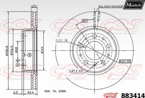 Maxtech 883414.0000 - Kočioni disk www.molydon.hr