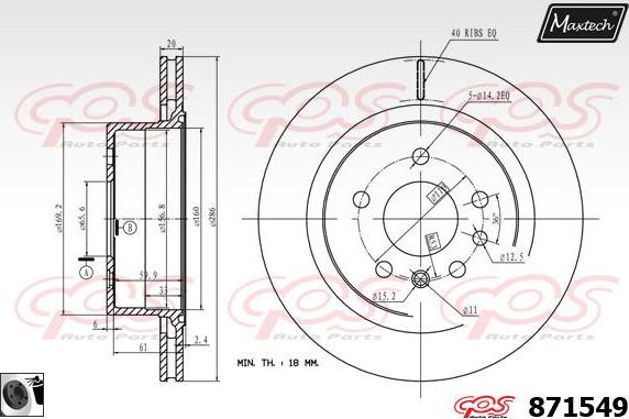 Maxtech 883414 - Kočioni disk www.molydon.hr