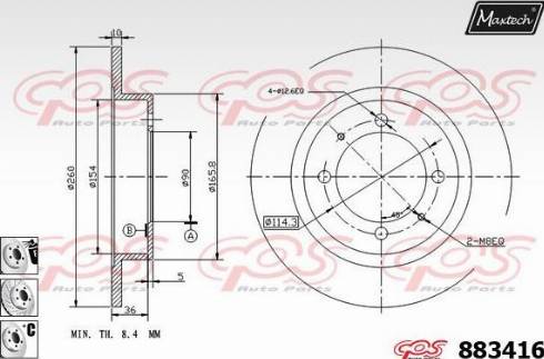 Maxtech 883416.6880 - Kočioni disk www.molydon.hr