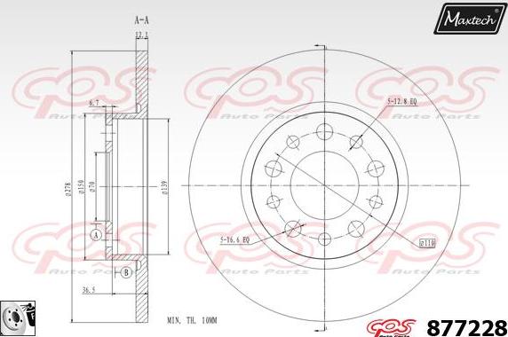 Maxtech 883416 - Kočioni disk www.molydon.hr