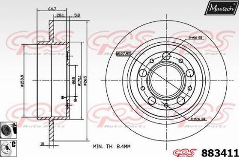 Maxtech 883411.6060 - Kočioni disk www.molydon.hr