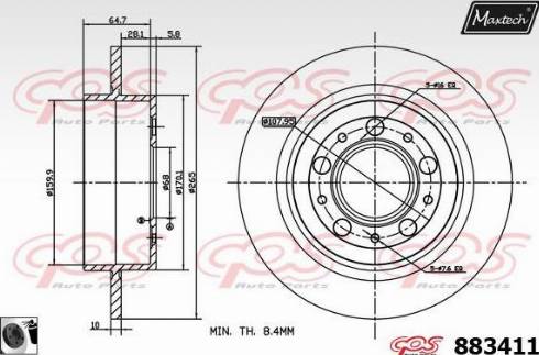 Maxtech 883411.0060 - Kočioni disk www.molydon.hr