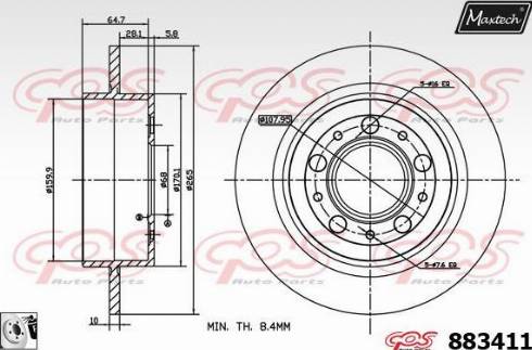 Maxtech 883411.0080 - Kočioni disk www.molydon.hr