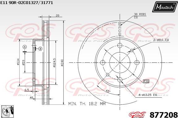 Maxtech 883411 - Kočioni disk www.molydon.hr