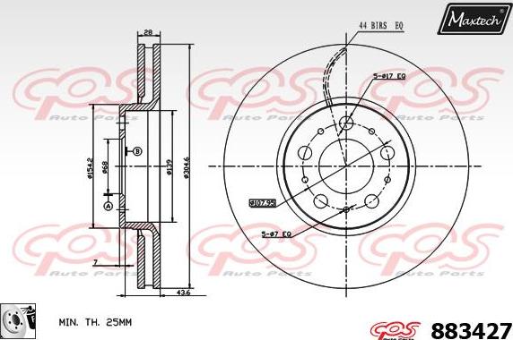 Maxtech 883418 - Kočioni disk www.molydon.hr