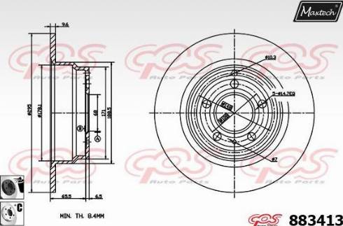 Maxtech 883413.6060 - Kočioni disk www.molydon.hr