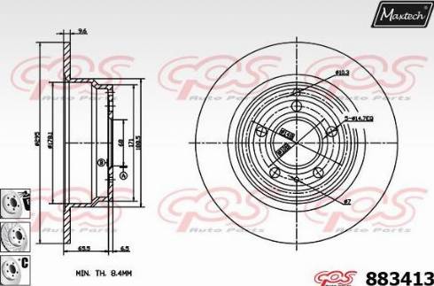 Maxtech 883413.6880 - Kočioni disk www.molydon.hr